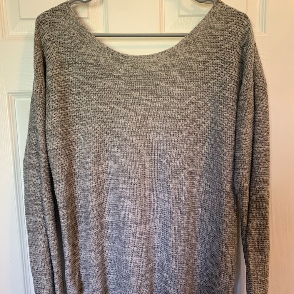 Lace back cut out sweater